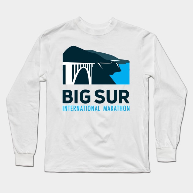 Big Sur International Marathon Long Sleeve T-Shirt by BonnyManthe